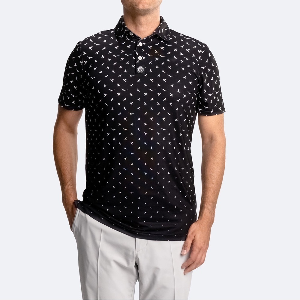 Birdies blackbirds 🐦‍⬛ Men's Polo golf Shirt xl